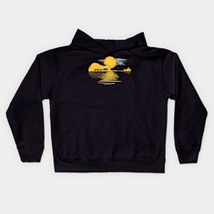 Guitar Shadow Sunset Kids Hoodie